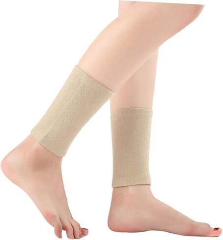 Veemoon Wool Foot Sleeve Elastic Breathable Ankle Socks Practical Warm Foot Covers for Yoga and Sports Comfortable Foot Protection for Everyday Activities Light Tan Color in Saudi Arabia