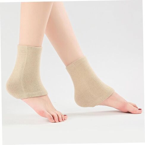 Veemoon Wool Foot Sleeve Elastic Breathable Ankle Socks Practical Warm Foot Covers for Yoga and Sports Comfortable Foot Protection for Everyday Activities Light Tan Color in Saudi Arabia