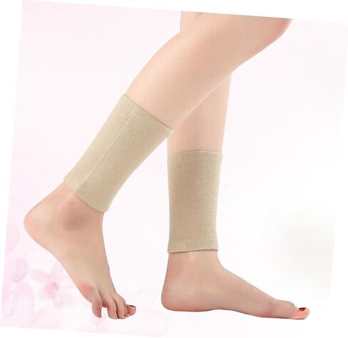 Veemoon Wool Foot Sleeve Elastic Breathable Ankle Socks Practical Warm Foot Covers for Yoga and Sports Comfortable Foot Protection for Everyday Activities Light Tan Color in Saudi Arabia