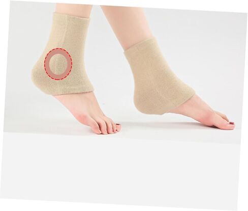 Veemoon Wool Foot Sleeve Elastic Breathable Ankle Socks Practical Warm Foot Covers for Yoga and Sports Comfortable Foot Protection for Everyday Activities Light Tan Color in Saudi Arabia