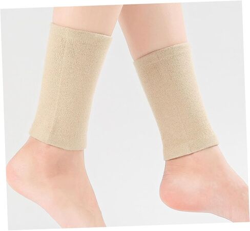 Veemoon Wool Foot Sleeve Elastic Breathable Ankle Socks Practical Warm Foot Covers for Yoga and Sports Comfortable Foot Protection for Everyday Activities Light Tan Color in Saudi Arabia