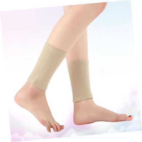 Veemoon Wool Foot Sleeve Elastic Breathable Ankle Socks Practical Warm Foot Covers for Yoga and Sports Comfortable Foot Protection for Everyday Activities Light Tan Color in Saudi Arabia