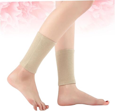 Veemoon Wool Foot Sleeve Elastic Breathable Ankle Socks Practical Warm Foot Covers for Yoga and Sports Comfortable Foot Protection for Everyday Activities Light Tan Color in Saudi Arabia