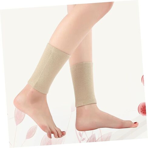 Veemoon Wool Foot Sleeve Elastic Breathable Ankle Socks Practical Warm Foot Covers for Yoga and Sports Comfortable Foot Protection for Everyday Activities Light Tan Color in Saudi Arabia