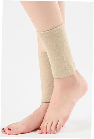 Veemoon Wool Foot Sleeve Elastic Breathable Ankle Socks Practical Warm Foot Covers for Yoga and Sports Comfortable Foot Protection for Everyday Activities Light Tan Color in Saudi Arabia