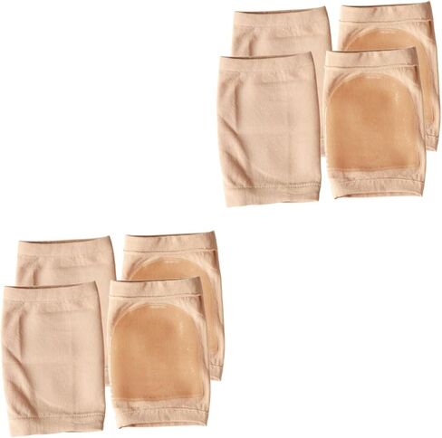 4pairs Moisturizing Heel Support Outdoor Heel Sleeves for Men Women Soft Foot Cushions for Walking Sports Skin Tone Washable Reusable in Saudi Arabia