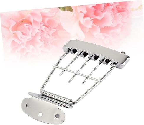 HEMOTON Adjustable Plated 4 String Guitar Tailpiece Bridge with Screws for Guitar 15mm Spacing Sturdy Design for Enhanced Sound and Performance in Saudi Arabia