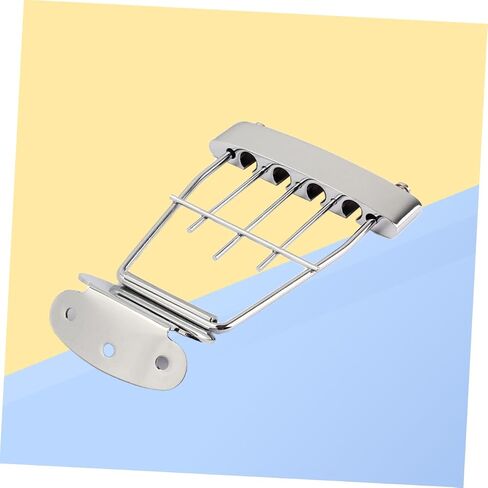 HEMOTON Adjustable Plated 4 String Guitar Tailpiece Bridge with Screws for Guitar 15mm Spacing Sturdy Design for Enhanced Sound and Performance in Saudi Arabia