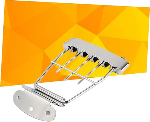 HEMOTON Adjustable Plated 4 String Guitar Tailpiece Bridge with Screws for Guitar 15mm Spacing Sturdy Design for Enhanced Sound and Performance in Saudi Arabia