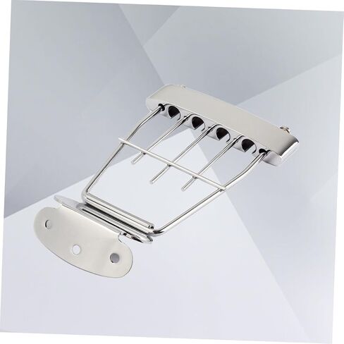 HEMOTON Adjustable Plated 4 String Guitar Tailpiece Bridge with Screws for Guitar 15mm Spacing Sturdy Design for Enhanced Sound and Performance in Saudi Arabia