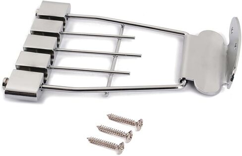 HEMOTON Adjustable Plated 4 String Guitar Tailpiece Bridge with Screws for Guitar 15mm Spacing Sturdy Design for Enhanced Sound and Performance in Saudi Arabia