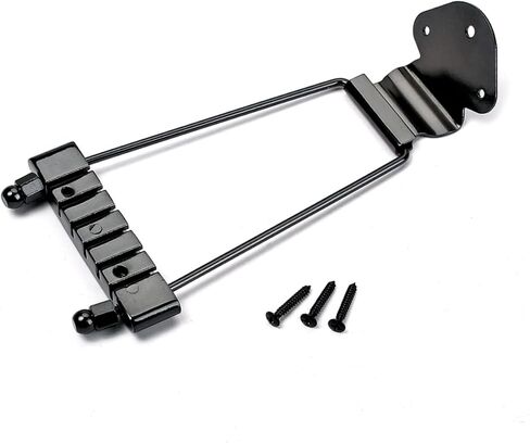 VANZACK String Archtop Jazz Guitar Tailpiece جسر أسود لسهولة التركيب، تصميم لاستخدام جيتار الجاز in Saudi Arabia