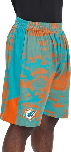 Zubaz NFL Men's Adult 9" Inseam Athletic Shorts - Wild and Colorful Designs (Small - 3XL) in Saudi Arabia