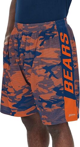 Zubaz NFL Men's Adult 9" Inseam Athletic Shorts - Wild and Colorful Designs (Small - 3XL) in Saudi Arabia