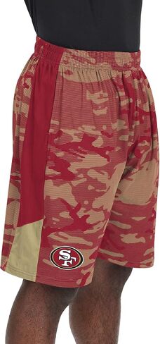 Zubaz NFL Men's Adult 9" Inseam Athletic Shorts - Wild and Colorful Designs (Small - 3XL) in Saudi Arabia