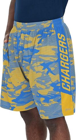 Zubaz NFL Men's Adult 9" Inseam Athletic Shorts - Wild and Colorful Designs (Small - 3XL) in Saudi Arabia