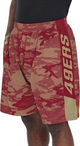 Zubaz NFL Men's Adult 9" Inseam Athletic Shorts - Wild and Colorful Designs (Small - 3XL) in Saudi Arabia
