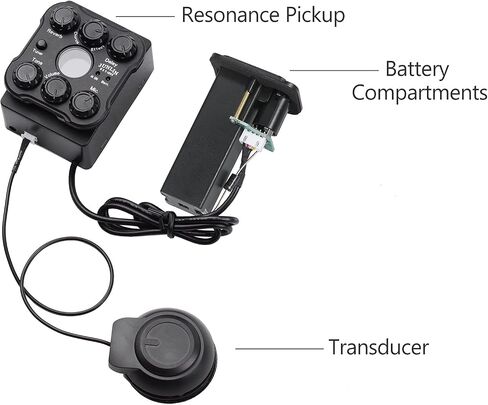 Eujgoov Acoustic Guitar Pickup Resonance Pickups Preamp System with LED Screen for Amplifying and Enhancing Sound in Saudi Arabia