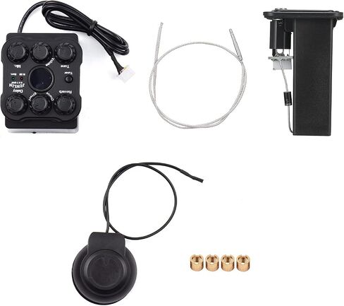 Eujgoov Acoustic Guitar Pickup Resonance Pickups Preamp System with LED Screen for Amplifying and Enhancing Sound in Saudi Arabia