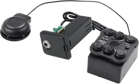Eujgoov Acoustic Guitar Pickup Resonance Pickups Preamp System with LED Screen for Amplifying and Enhancing Sound in Saudi Arabia