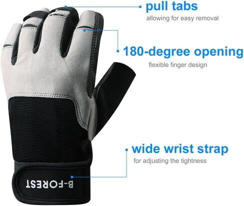 B-Forest 3/4 Length Finger Sailing Gloves for Kayaking，Rowing,Stand Up Paddle Boards, Water Skiing, Paddling and Diving,Professional Fishing Gloves for Men Women Youth in Kuwait