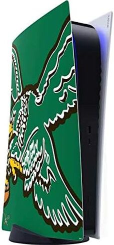 Skinit Decal Gaming Skin Compatible with PS5 Digital Edition Console - Officially Licensed NFL Philadelphia Eagles Retro Logo Design in Saudi Arabia
