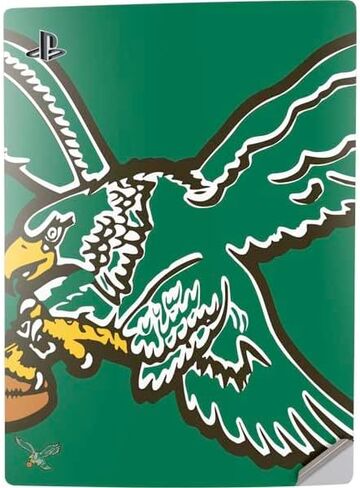 Skinit Decal Gaming Skin Compatible with PS5 Digital Edition Console - Officially Licensed NFL Philadelphia Eagles Retro Logo Design in Saudi Arabia