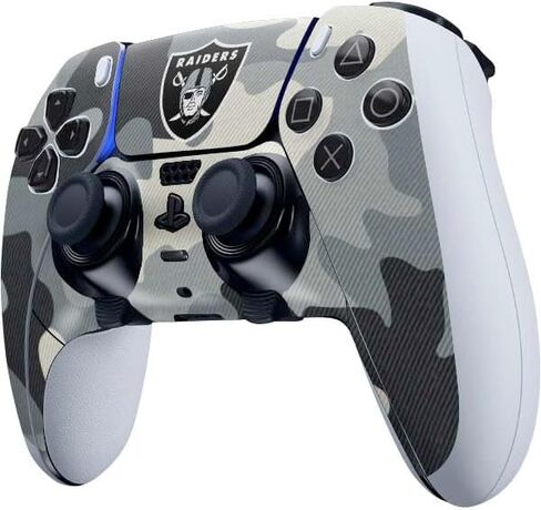 غلاف Skinit المخصص للألعاب متوافق مع وحدة تحكم PS5 DualSense Edge Pro - تصميم مرخص رسميًا من NFL Las Vegas Raiders in Saudi Arabia