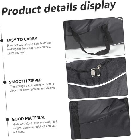 minkissy Convenient Thickened Lyre Bag for String Lyre Harp Durable Music Instrument Storage Case with Comfortable Handle Portable Carrying Pouch for Folk Style Travel in Kuwait