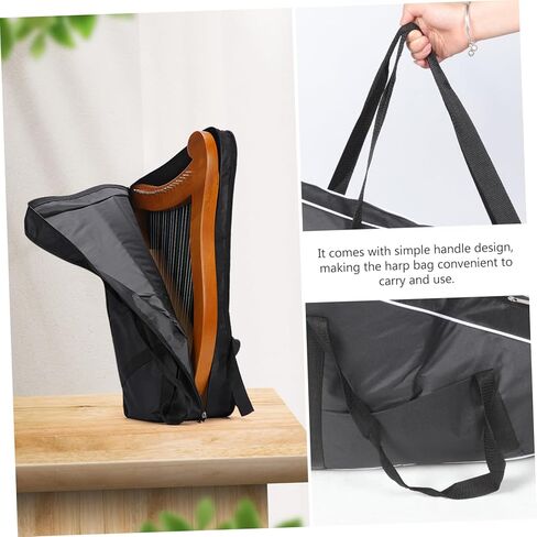 minkissy Convenient Thickened Lyre Bag for String Lyre Harp Durable Music Instrument Storage Case with Comfortable Handle Portable Carrying Pouch for Folk Style Travel in Kuwait