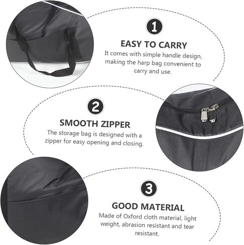 minkissy Convenient Thickened Lyre Bag for String Lyre Harp Durable Music Instrument Storage Case with Comfortable Handle Portable Carrying Pouch for Folk Style Travel in Kuwait