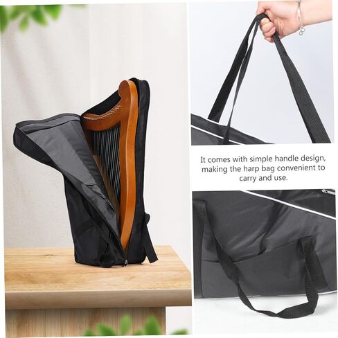 UPKOCH Thick Padded Lyre Harp Bag for 15-String Instruments Oxford Cloth Portable Music Storage Pouch Adjustable Strap for Musicians and Travel in Saudi Arabia