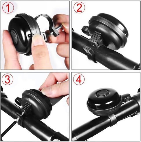 Classic Bike Bell Aluminum Loud Crisp Clear Sound Bicycle Bike Bell for Adults Black in Saudi Arabia