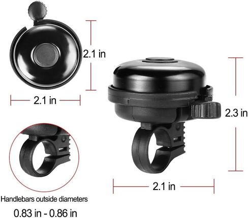 Classic Bike Bell Aluminum Loud Crisp Clear Sound Bicycle Bike Bell for Adults Black in Saudi Arabia