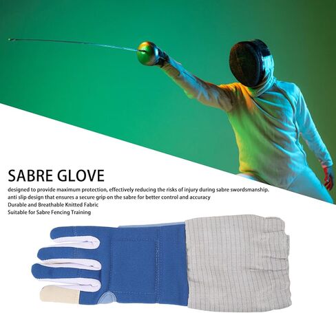 قفازات المبارزة ZJchao، ممارسة قفازات المبارزة، سيف كهربائي، قماش محبوك متين مضاد للانزلاق وجيد التهوية لحماية التدريب in Kuwait