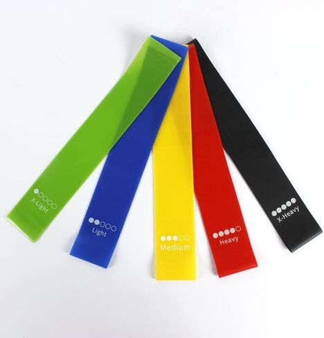 Resistance Bands for Working Out,5 PCS Elastic Loop Set for Hip & Leg Workouts in Saudi Arabia