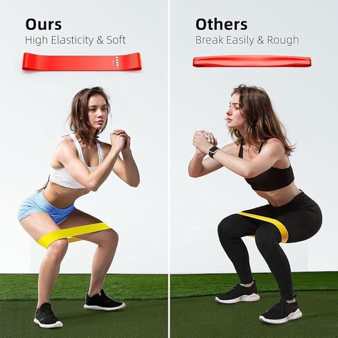Resistance Bands for Working Out,5 PCS Elastic Loop Set for Hip & Leg Workouts in Saudi Arabia