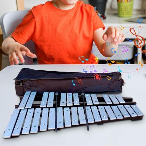 30 Note Xylophone Glockenspiel with Mallets and Carry Bag Portable Metal Percussion Instrument for Music Education in Saudi Arabia