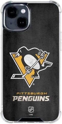 حافظة هاتف سكينيت شفافة متوافقة مع آيفون 15 - تصميم مرخص رسميًا من NHL Pittsburgh Penguins in Kuwait