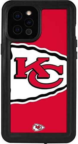 Skinit Waterproof Phone Case Compatible with iPhone 12 Pro Max - Officially Licensed NFL Kansas City Chiefs Large Logo Design in Saudi Arabia