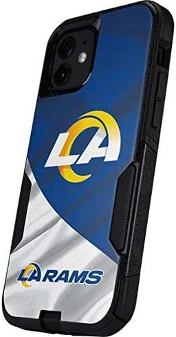 Skinit Decal Phone Skin Compatible with OtterBox Commuter Case for iPhone 12 - Officially Licensed NFL Los Angeles Rams Flag Design in Saudi Arabia
