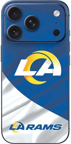 Skinit Decal Phone Skin Compatible with iPhone 17 Pro - Officially Licensed NFL Los Angeles Rams Black & White Design in Saudi Arabia