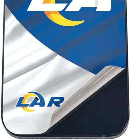 Skinit Decal Phone Skin Compatible with iPhone 17 Pro - Officially Licensed NFL Los Angeles Rams Black & White Design in Saudi Arabia