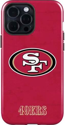 Skinit Impact Phone Case Compatible with iPhone 15 Pro Max - Officially Licensed NFL San Franciso 49ers Black & White Design in Saudi Arabia