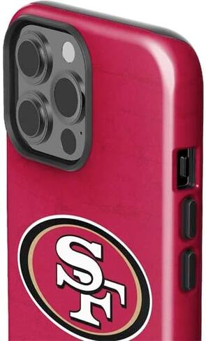 Skinit Impact Phone Case Compatible with iPhone 15 Pro Max - Officially Licensed NFL San Franciso 49ers Black & White Design in Saudi Arabia