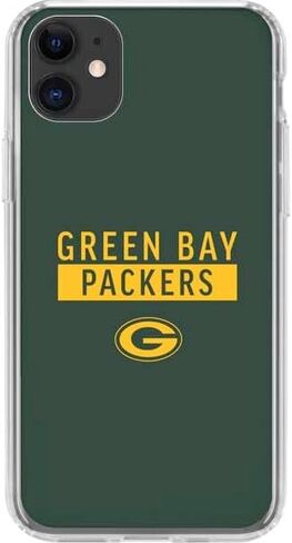حافظة هاتف Skinit الشفافة متوافقة مع iPhone 11 - تصميم سلسلة الأداء الأخضر NFL Green Bay Packers المرخص رسميًا in Saudi Arabia