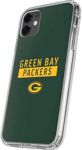 حافظة هاتف Skinit الشفافة متوافقة مع iPhone 11 - تصميم سلسلة الأداء الأخضر NFL Green Bay Packers المرخص رسميًا in Saudi Arabia
