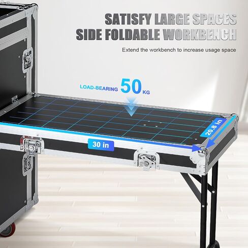 TOYANDONA Recording Studio Racks: 16u Portable Dj Table With Audio Mixer Stand - Stereo Cabinet And Media Console Cabinet For Stage Performance And Live Events in Saudi Arabia