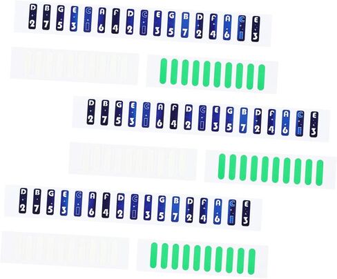 HANABASS 60PCS Thumb Piano Scale Stickers Removable Note Labels for Beginners Kalimba Accessories Colorful Design Easy to Use for Learning Music in Saudi Arabia