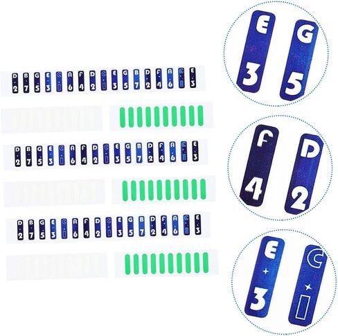 HANABASS 60PCS Thumb Piano Scale Stickers Removable Note Labels for Beginners Kalimba Accessories Colorful Design Easy to Use for Learning Music in Saudi Arabia